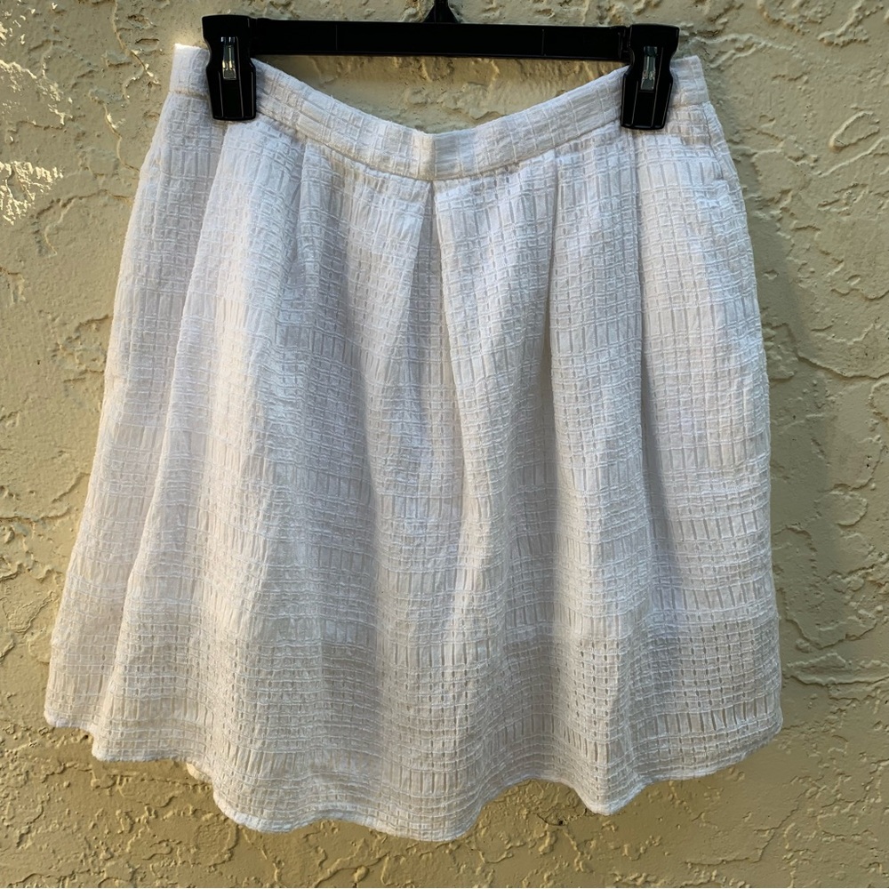 Nordstrom CHELSEA28 Off White Lined Cotton Skirt EUC Size - S